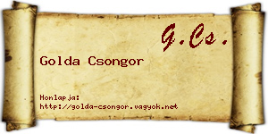 Golda Csongor névjegykártya