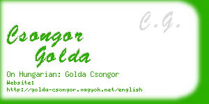 csongor golda business card